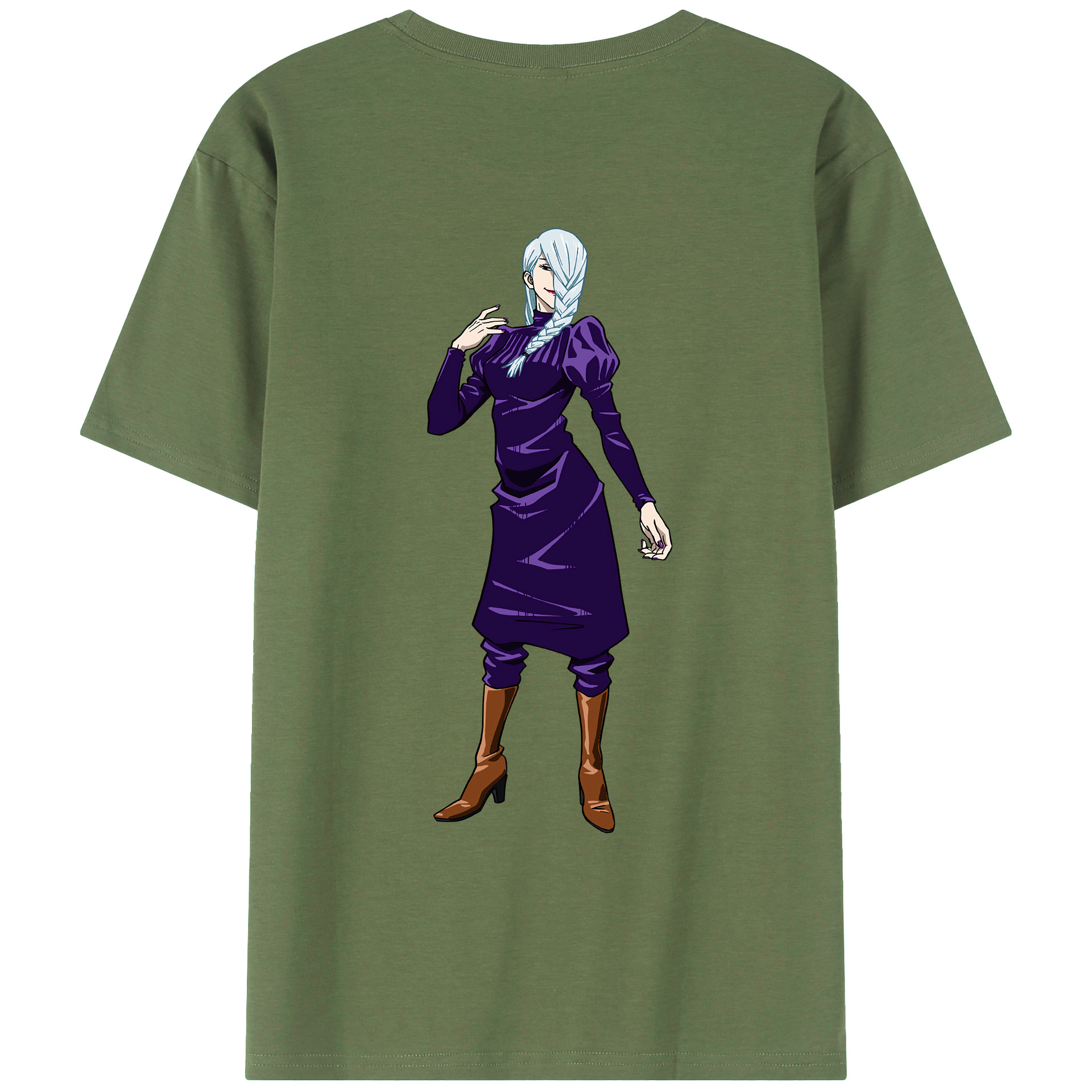 （画像用） 呪術廻戦 Jujutsu Kaisen 綿100％ メンズ半袖Tシャツ（バックプリント） 通気性